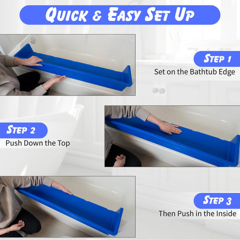Tub Topper next to ruler showing dimensions by Tub Topper, helps visualize fit
