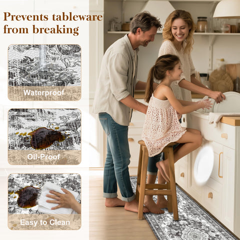 tubeamin mat in a kitchen scene adding style and comfortable standing area