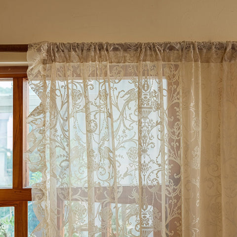 TUDECO close-up of floral lace pattern revealing delicate texture and charm