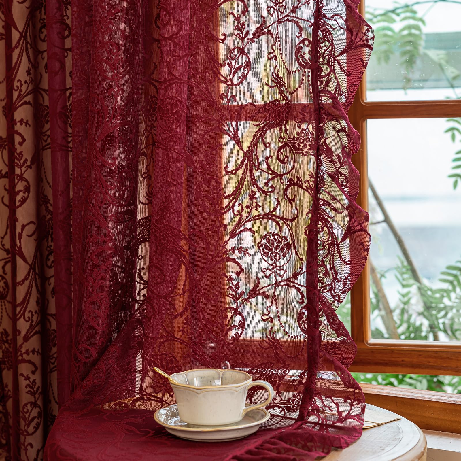 TUDECO sheer fabric texture closeup emphasizes soft light diffusion