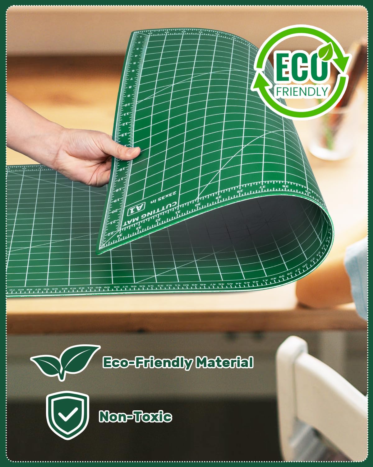 Tujurich mat edge and thickness view demonstrating sturdy support