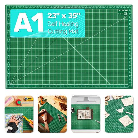 Tujurich front view large cutting mat showing grid for precise cutting