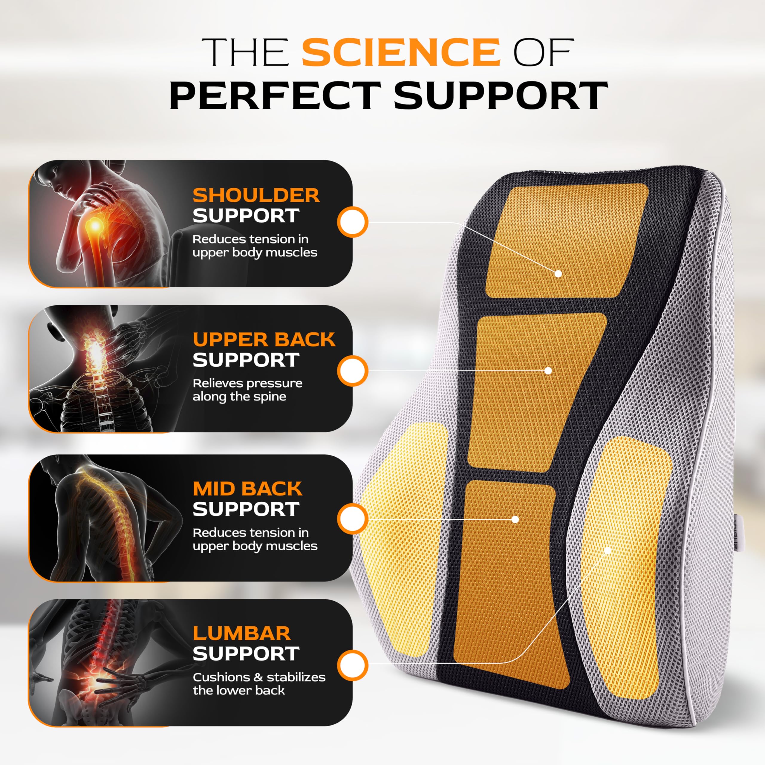 TULARIS side profile showing contour and durable foam support for posture