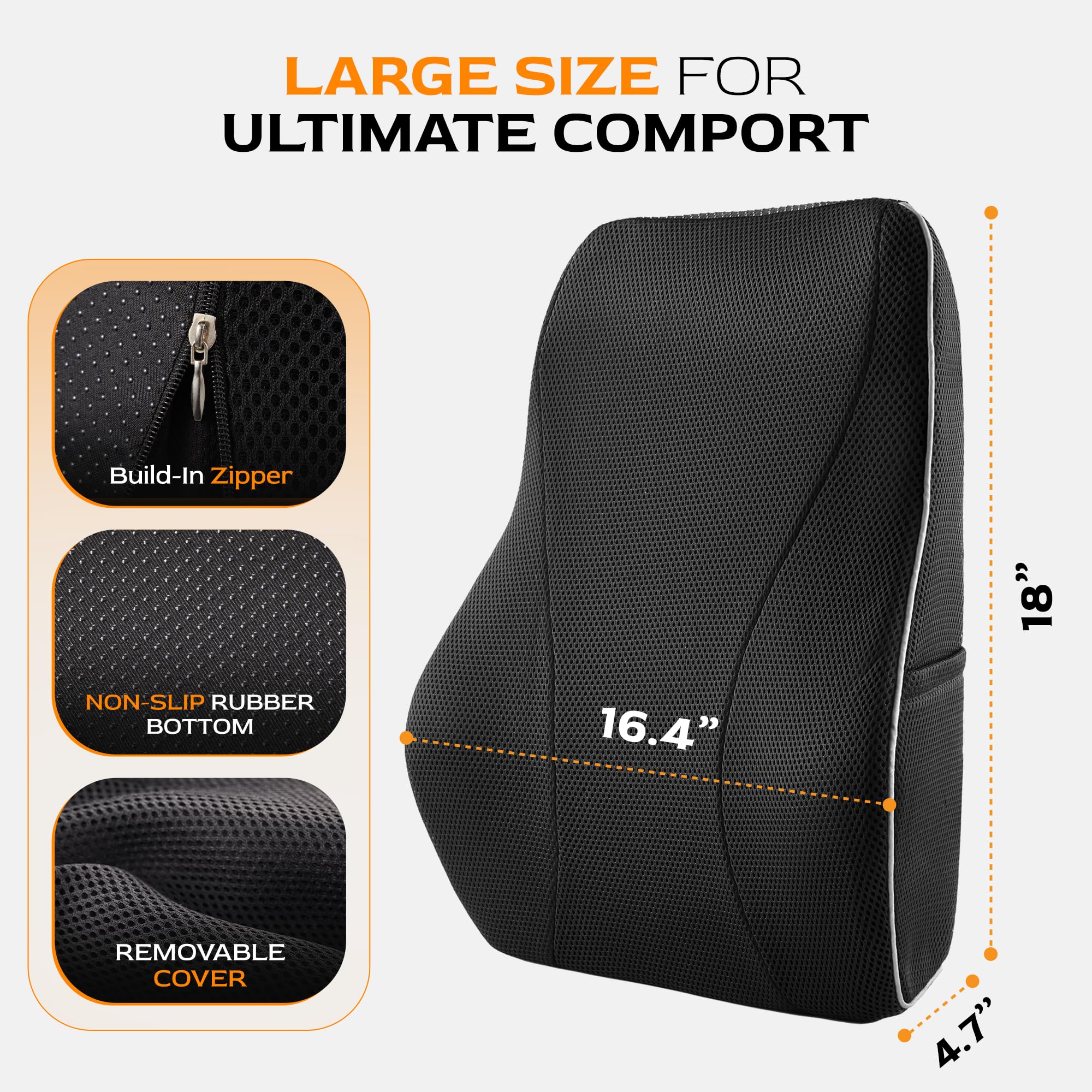 TULARIS side profile displaying contour shape that aligns lumbar curve