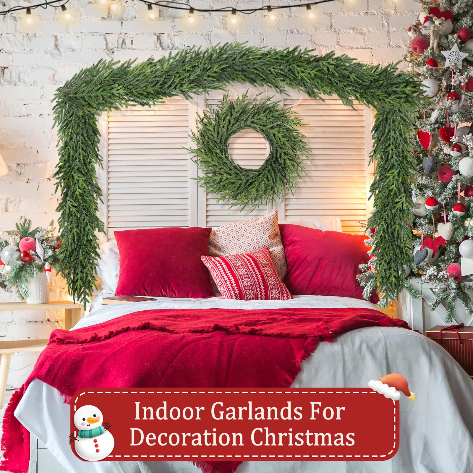 Tulvend draped along staircase railing for polished festive decor