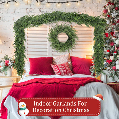 Tulvend draped along staircase railing for polished festive decor