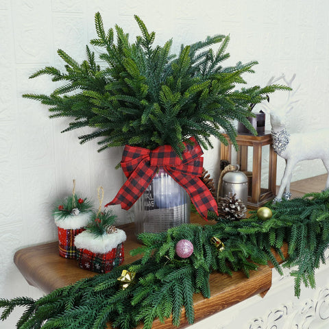 Tulvend holiday centerpiece with lights showing festive styling benefit