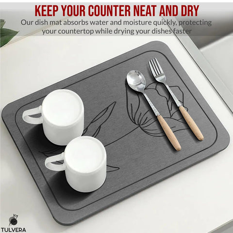 Tulvera mat supporting a hot pot showing heat resistance and countertop protection