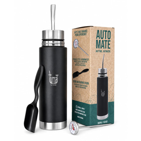 TUMA TU MATE front view showing bottle and kit, convenient carry