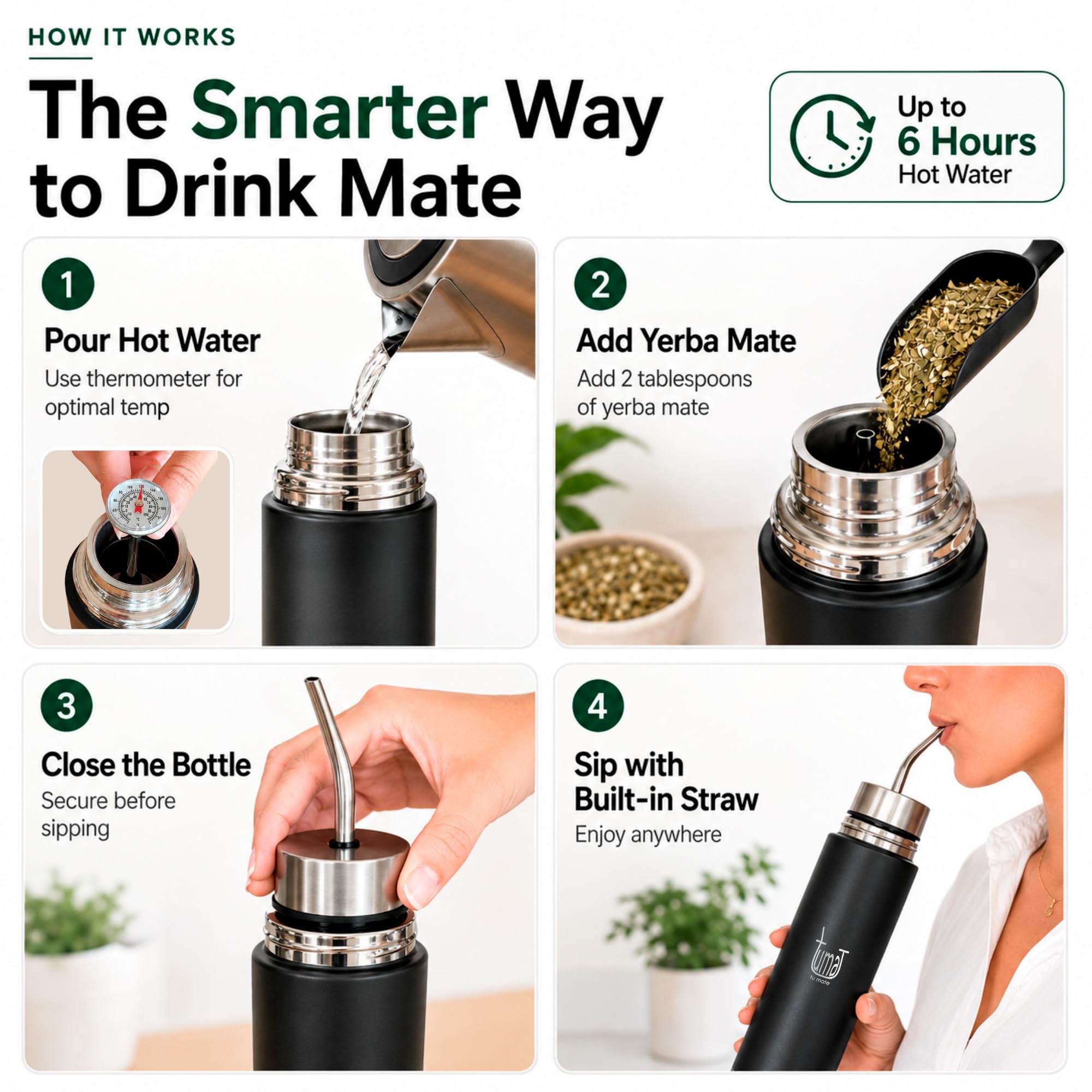 TUMA TU MATE side profile in car cup holder, fits standard holders