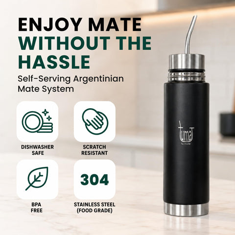 TUMA TU MATE open top with fluvion filter visible, leaf-free sip