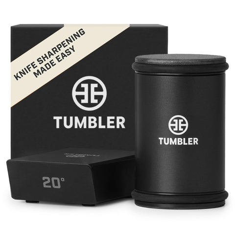 TUMBLER front view in black showing compact design and durable body