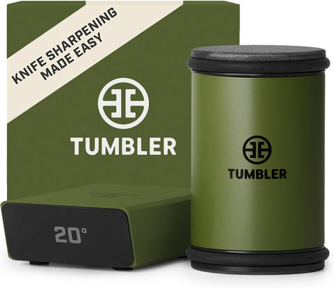 TUMBLER front view in green showing compact sharpeners ergonomic design