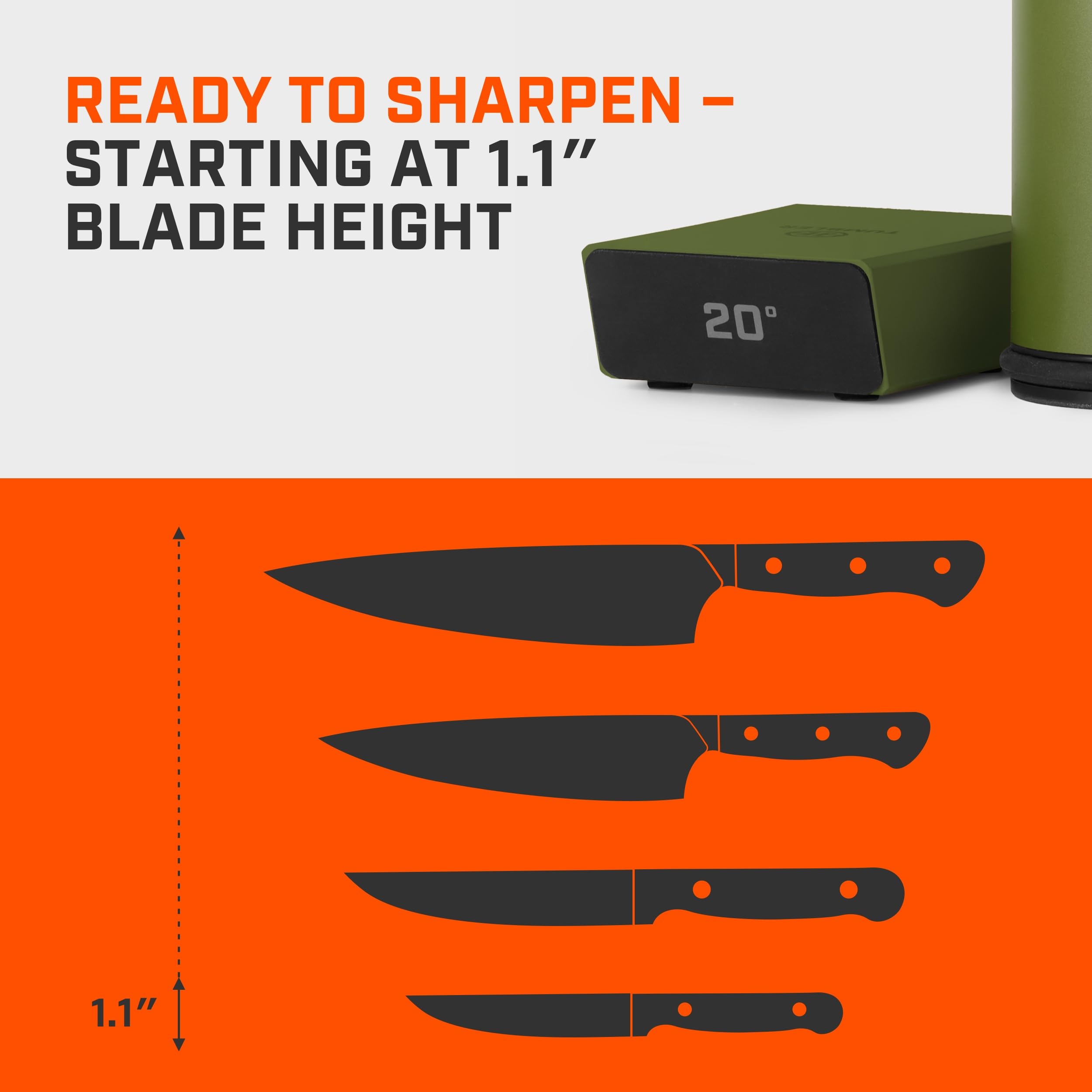 TUMBLER on campsite table showing portable blade maintenance outdoors