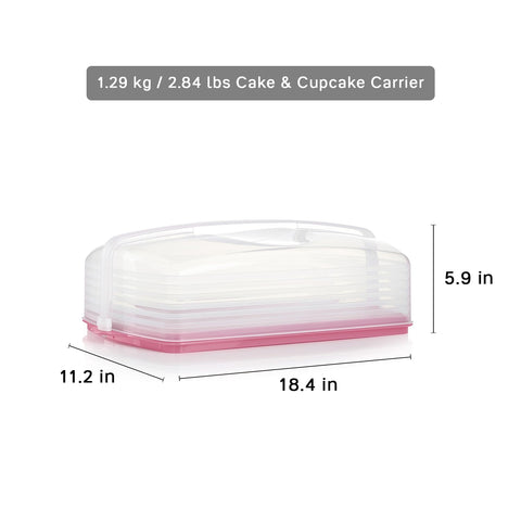 Tupperware cupcake grid close-up showing wells that prevent sliding