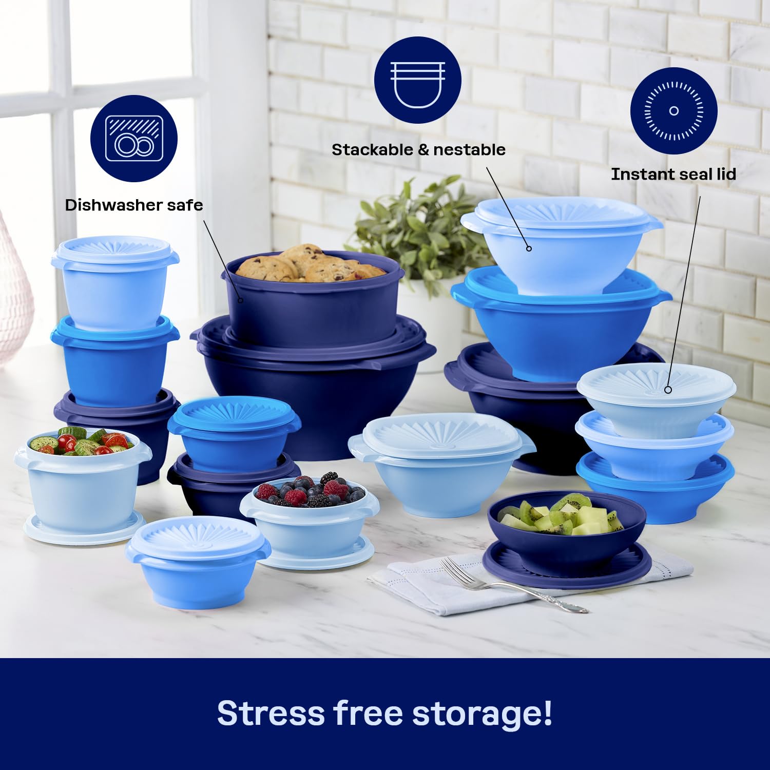 Tupperware surface texture detail highlighting durable BPA-free material and easy-clean finish
