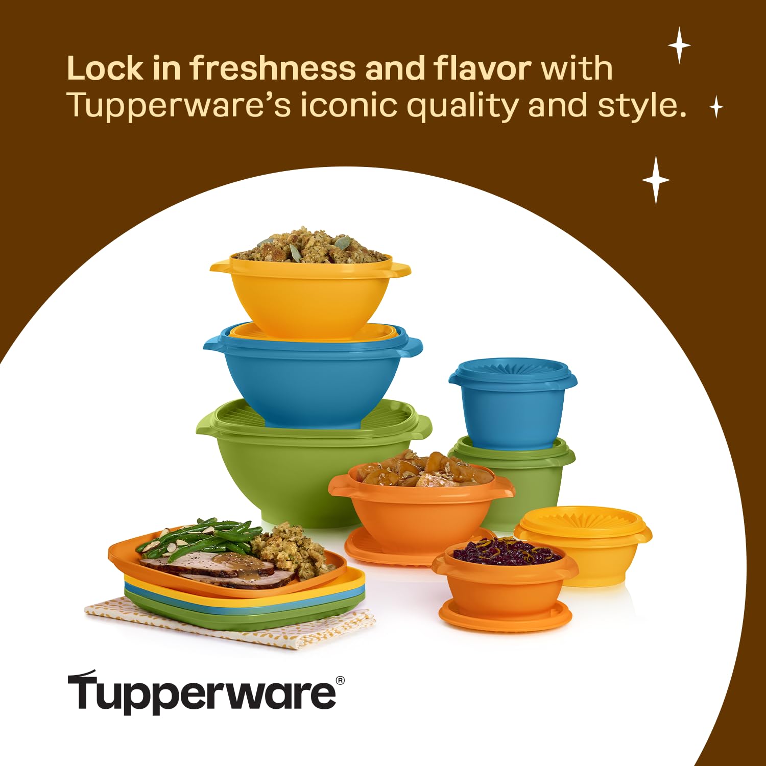 Tupperware set in a kitchen setting showing practical everyday use benefit