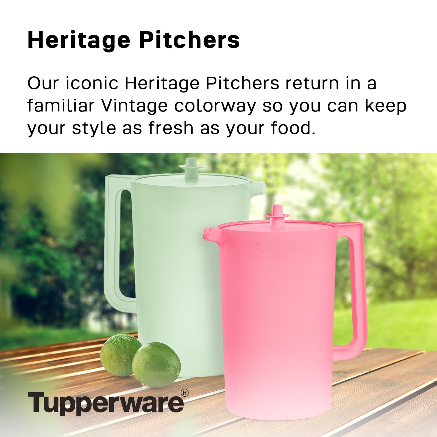 Tupperware Heritage close-up of angled spout for precise, drip-free pouring benefit