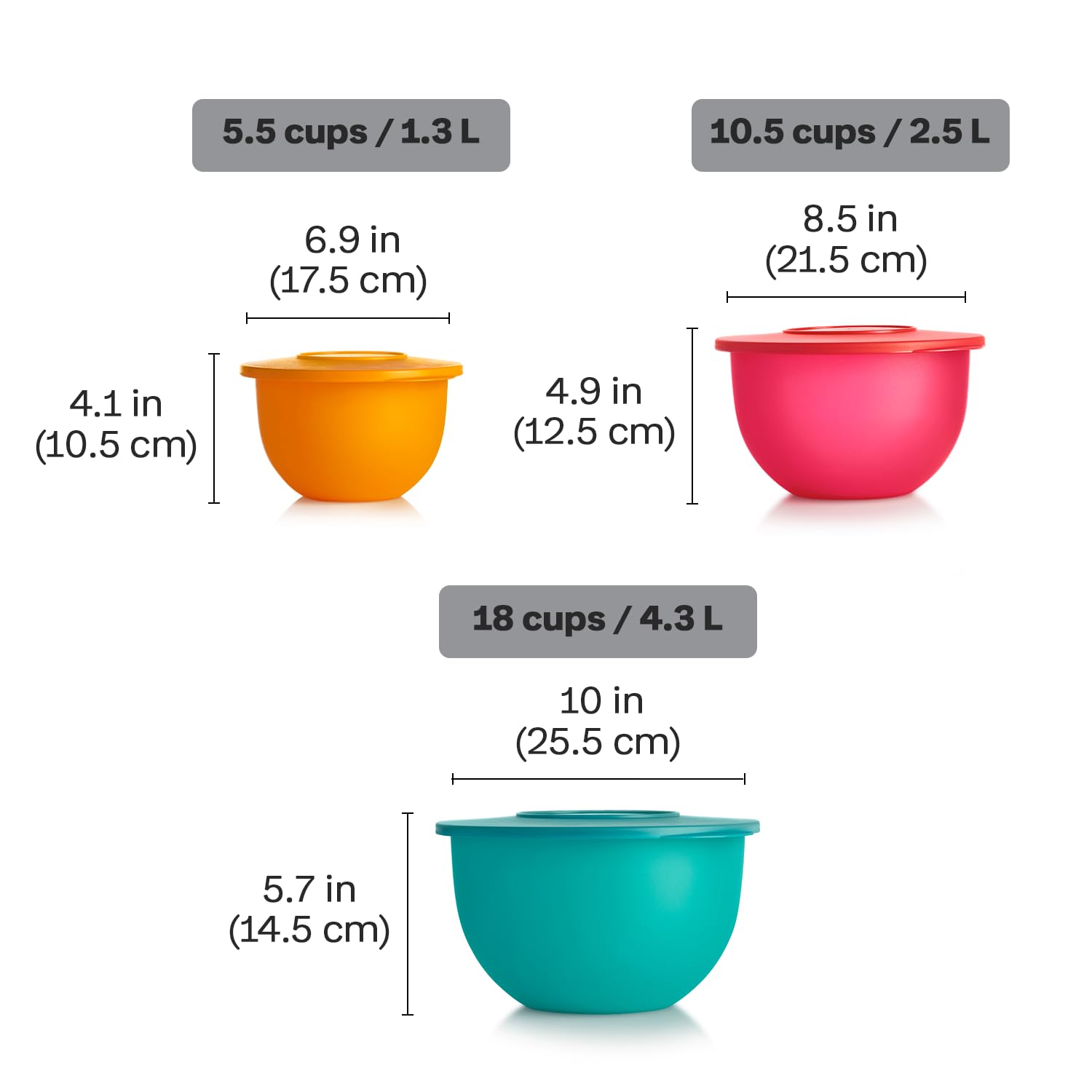 Tupperware Impressions in use serving salad on table showing attractive presentation benefit