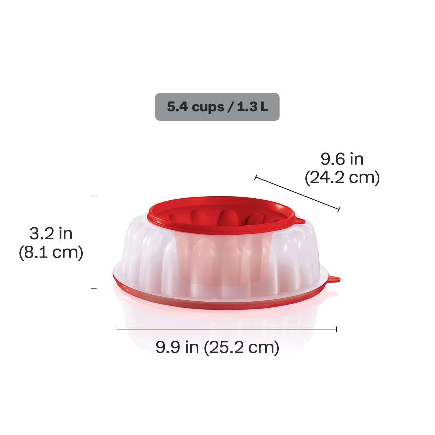 Tupperware Jel Ring decorative ridges detail for even slicing