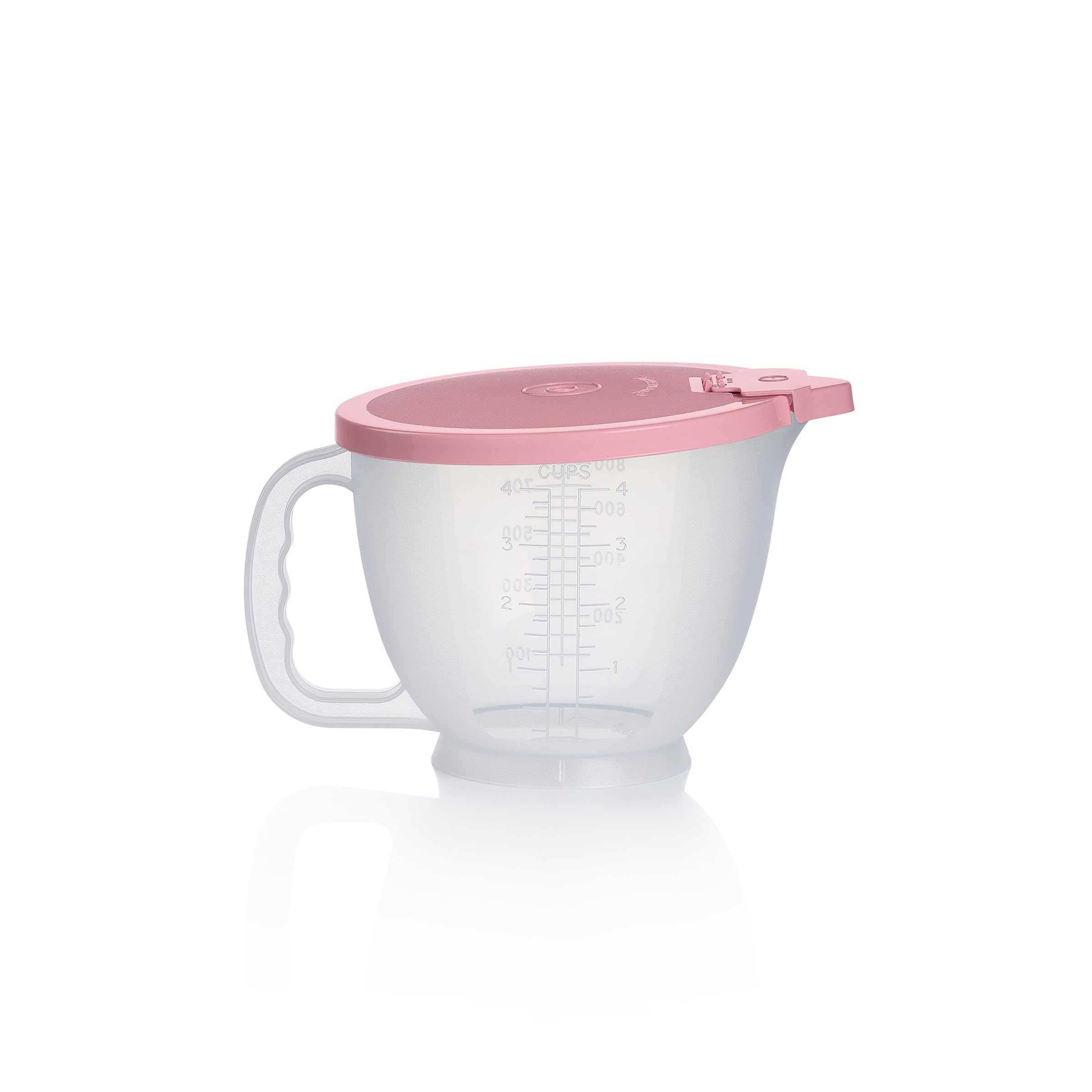 Tupperware pitchers on breakfast table, practical serving for family meals