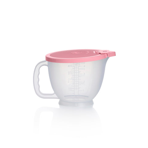 Tupperware pitchers on breakfast table, practical serving for family meals