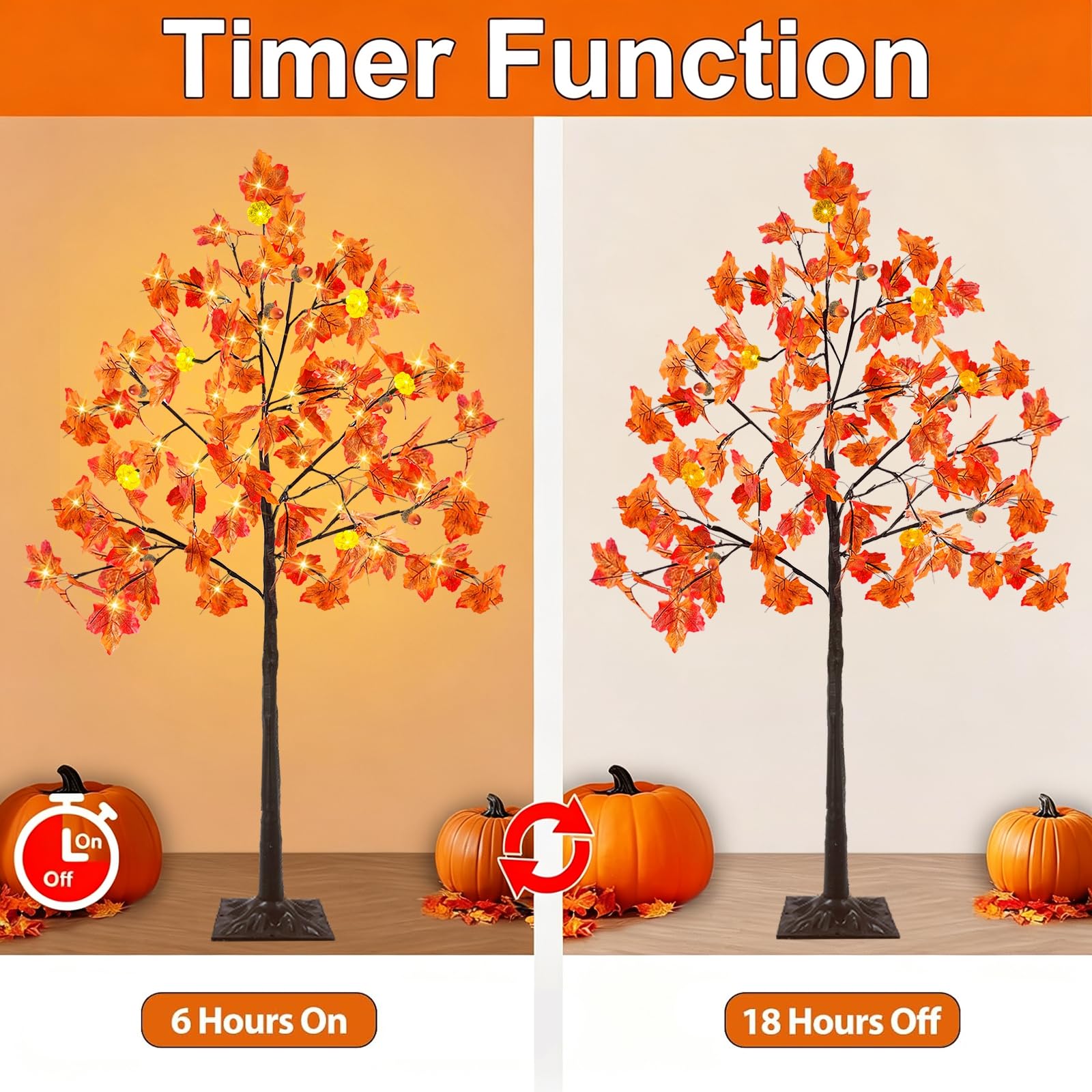TURNMEON close-up pumpkin light highlighting warm amber glow benefit