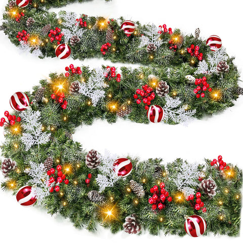 TURNMEON garland full-length front view showcasing festive arrangement benefit fullness