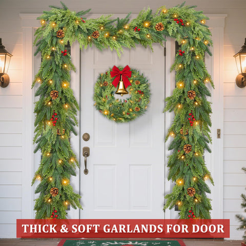 TURNMEON garland styled on holiday dining table enhancing seasonal decor