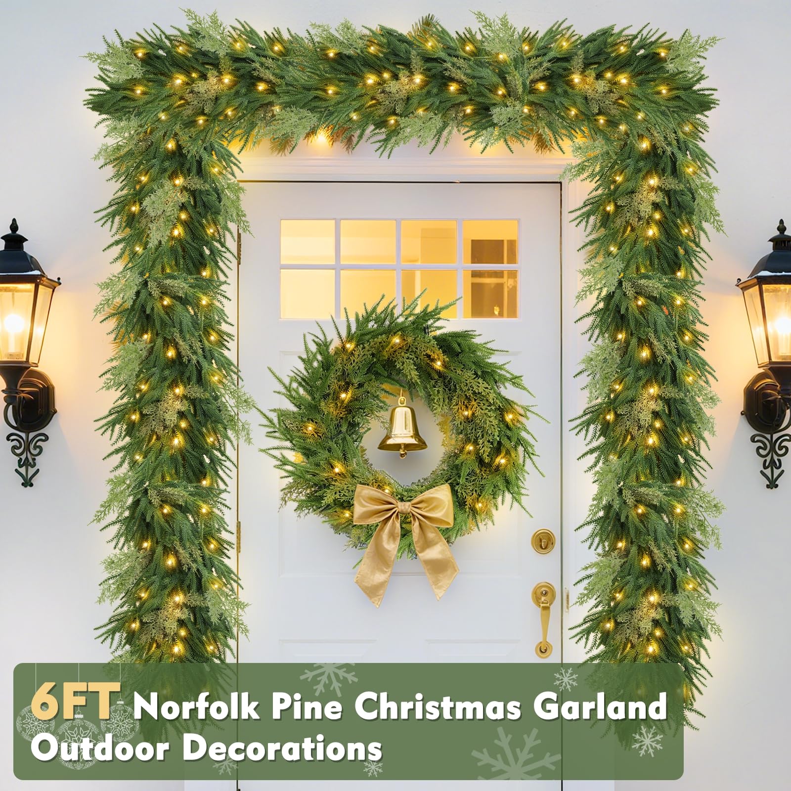 TURNMEON styled on a mantle creating instant holiday atmosphere and charm