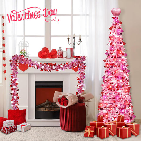 TURNMEON three-inch pink heart topper detail providing a focal romantic accent