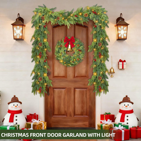 TURNMEON garland draped over mantel showing cozy holiday styling benefit