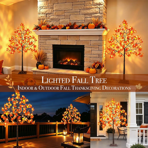 TURNMEON trees on porch at dusk showing welcoming outdoor ambiance