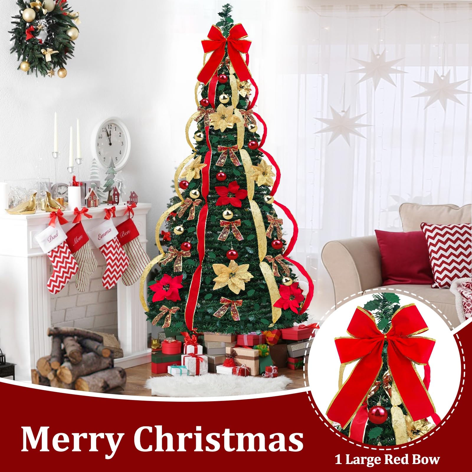 TURNMEON tree in a living room setting creating festive atmosphere and easy styling