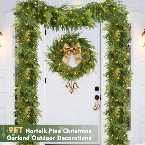 TURNMEON garland styled on mantle showing festive atmosphere benefit
