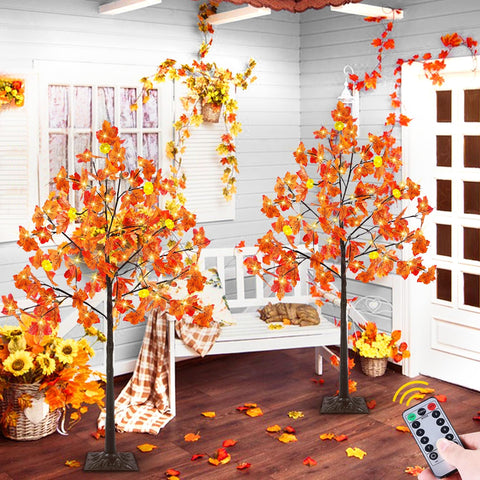 TURNMEON tree on mantel showing indoor styling and cozy lighting benefit
