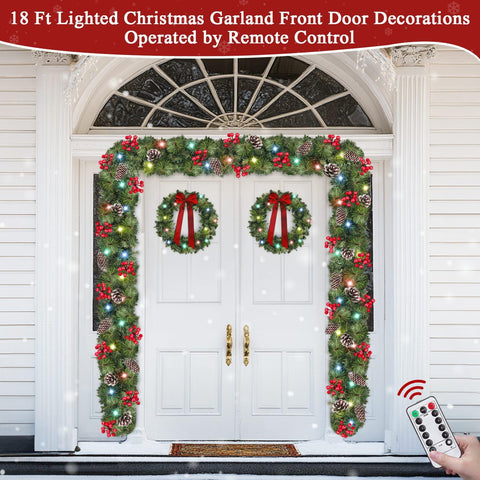 TURNMEON garland on mantel showing scale for easy room planning