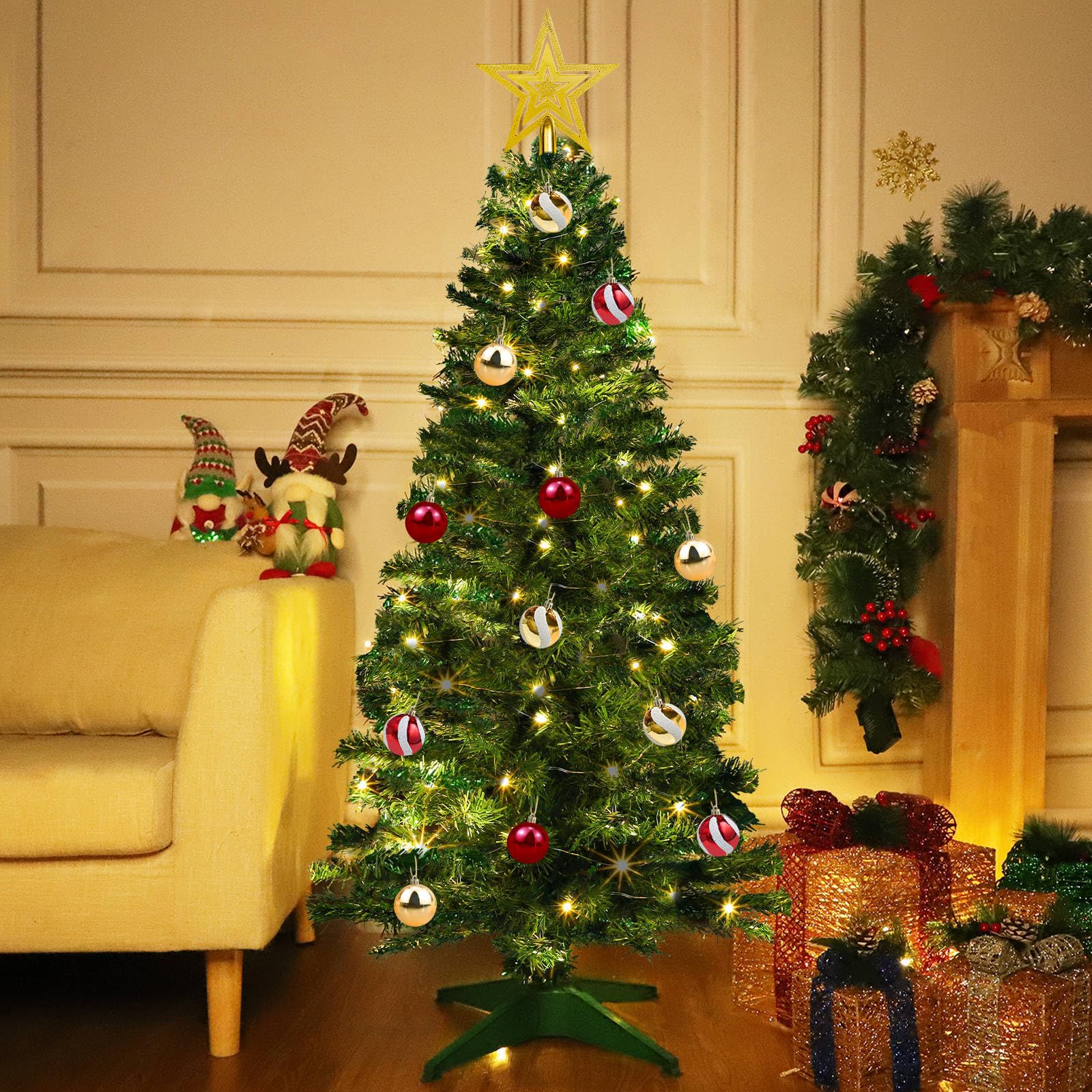 TURNMEON tree on table beside laptop demonstrating compact size and space saving