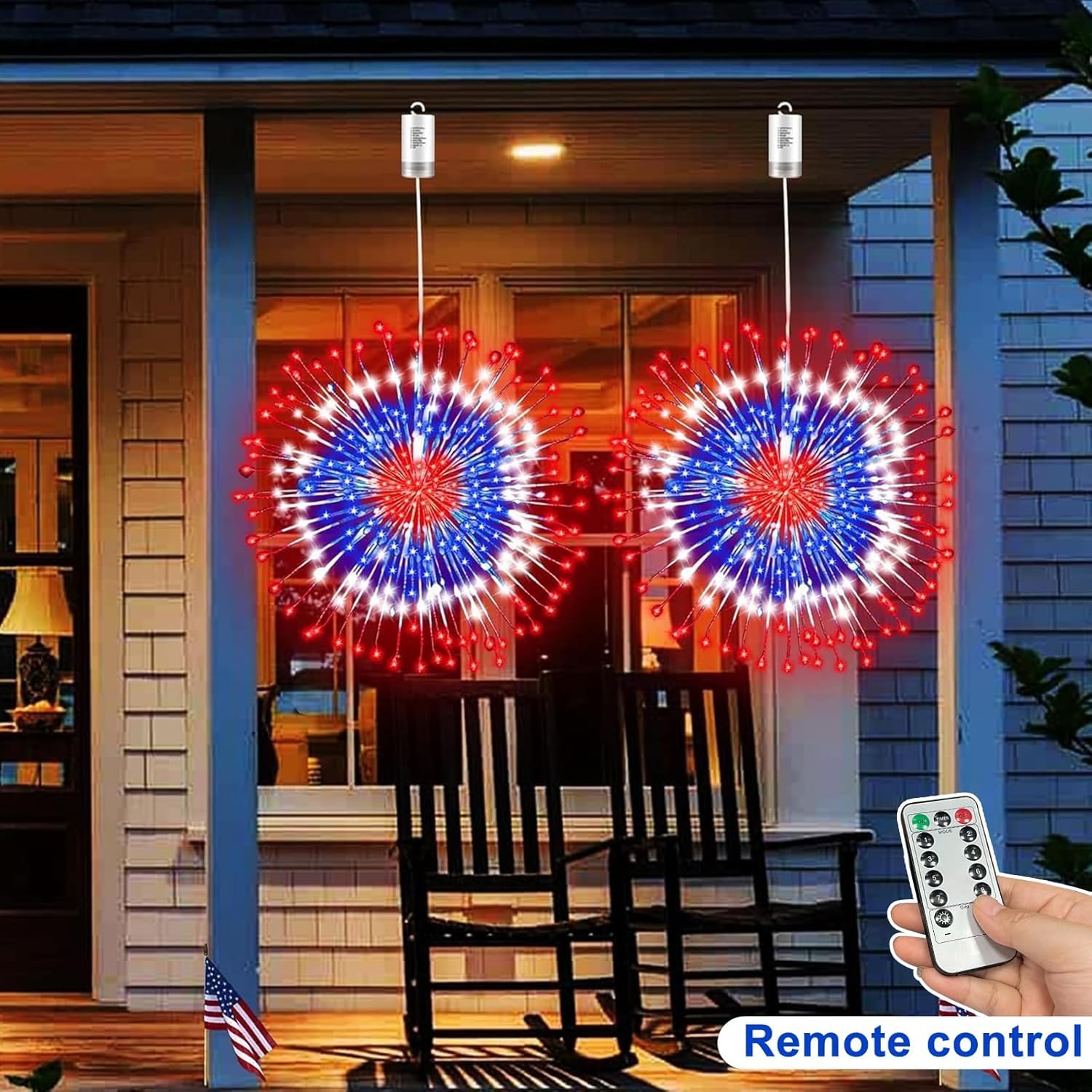 TURNMEON lights placed on a table beside a ruler to show scale and compact, portable size