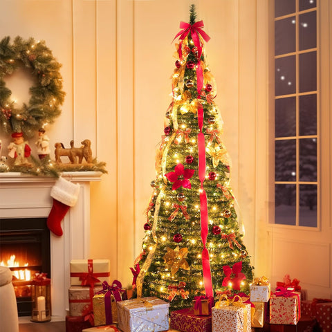 TURNMEON collapsed stand and folded tree illustrating compact storage advantage