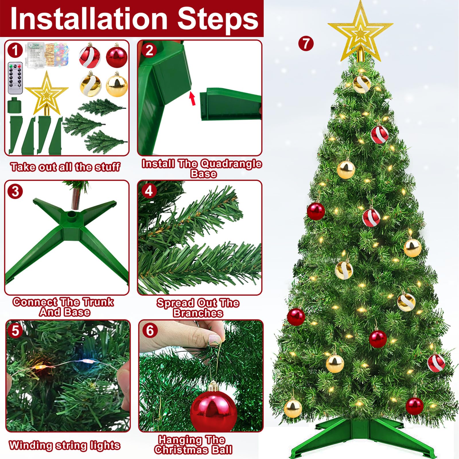 TURNMEON 3D star topper detail showing festive finishing touch benefit
