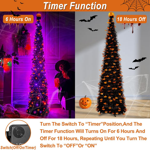 TURNMEON tree staged in an entryway demonstrating battery operation and mood lighting