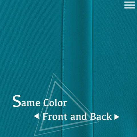 Turquoize panels hung on rod in bedroom demonstrating room darkening benefit