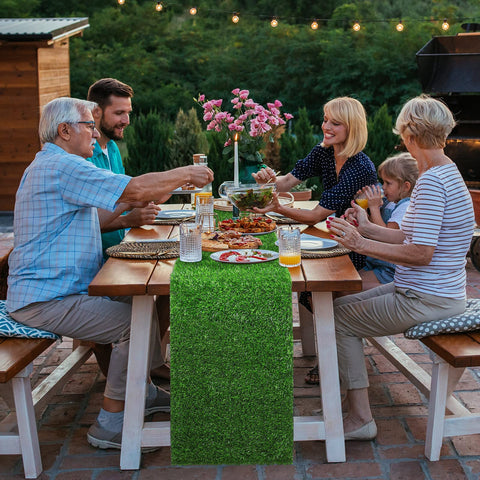 TURSTIN outdoor patio event display showing durable UV-resistant use benefit