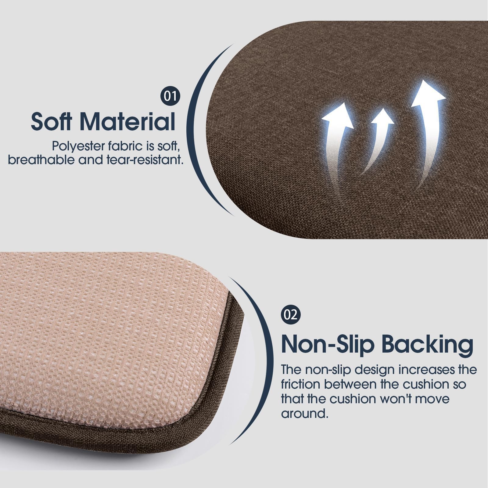 TushGuard close-up of memory foam layer showing texture and supportive cushioning