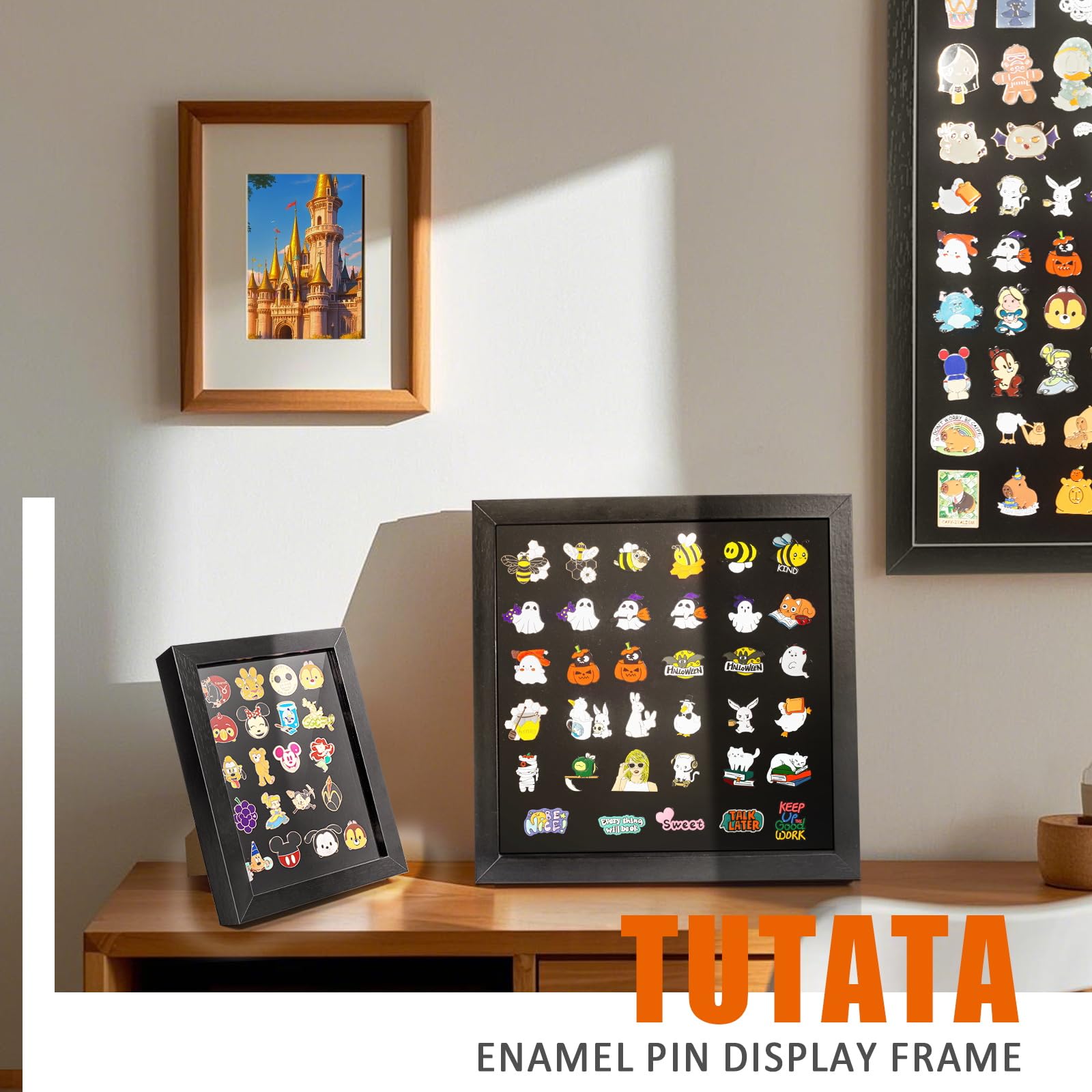 tutata displayed in bedroom as decorative storage and collection showcase