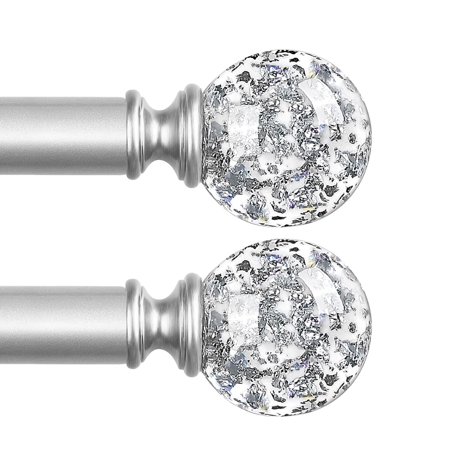TVWOO packaged 2-pack rods showing front view and hardware for easy installation