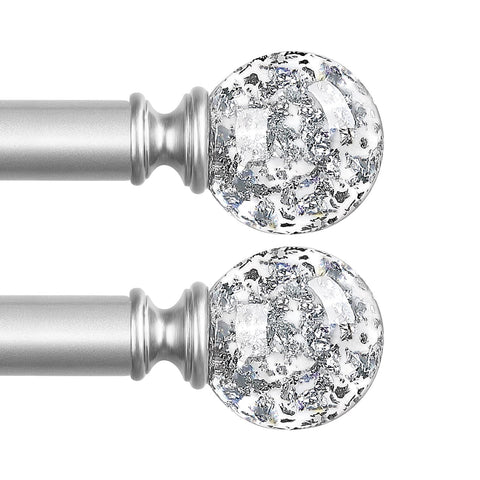 TVWOO packaged 2-pack rods showing front view and hardware for easy installation