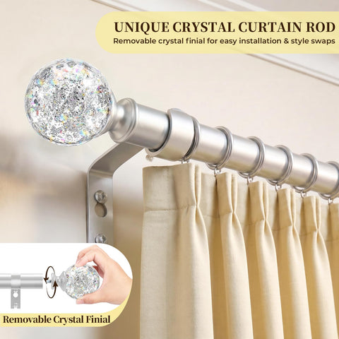 TVWOO wall-mounted rod in living room providing sturdy support and style