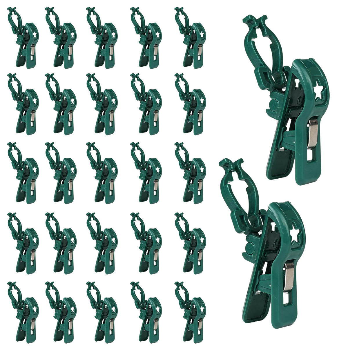 TW SHINE front view of 100-pack clips shows full set and packaging convenience